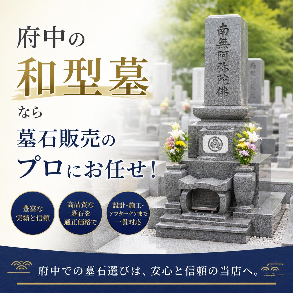 府中の和型墓なら墓石販売のプロにお任せ！
