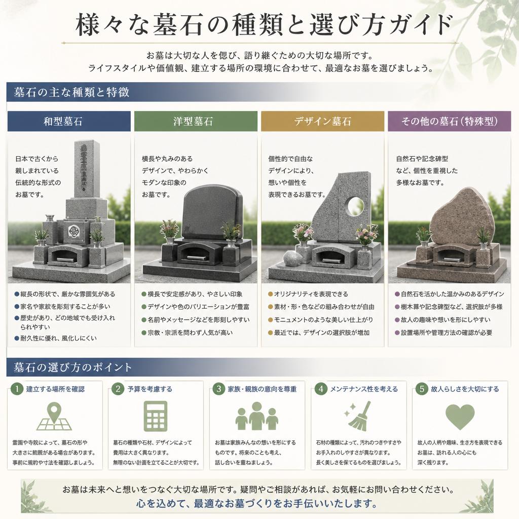 墓石の種類と選び方