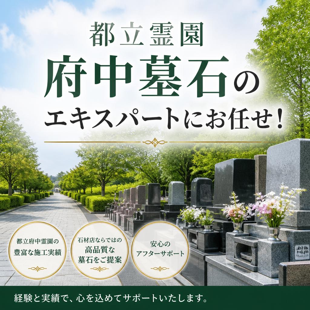 都立霊園　府中墓石のエキスパートにお任せ！