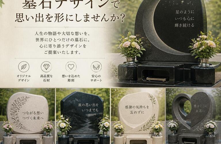自分らしい墓石デザインで思い出を形にしませんか？