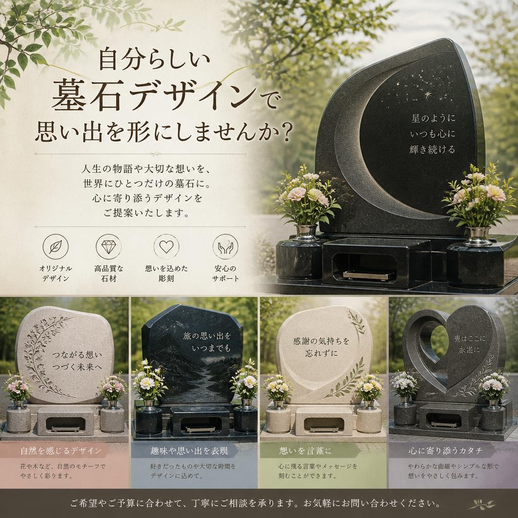 自分らしい墓石デザインで思い出を形にしませんか？