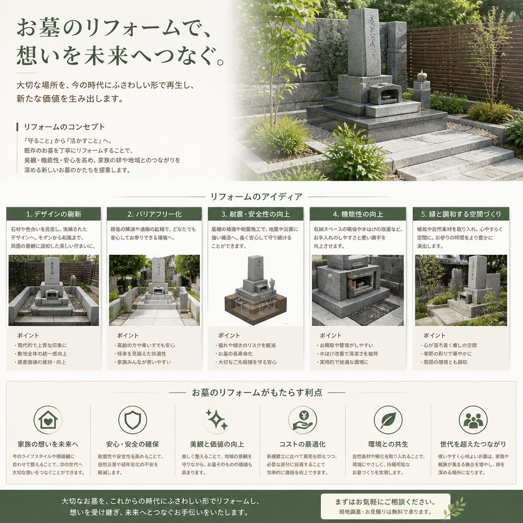 お墓リフォームの選択肢